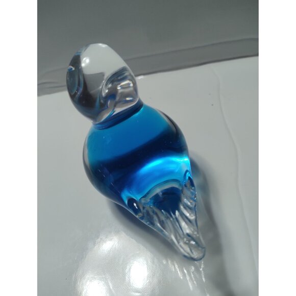 Vintage Swedish Bluebird of Happiness Handblown Art Glass Eneryda Sweden 4 1/2" - Picture 4 of 12